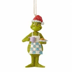 The Christmas Palace THE GRINCH IN AN APRON WITH COOKIES ORNAMENT Christmas Ornaments