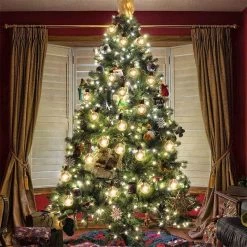 The Christmas Palace CHRISTMAS LIGHTS 15 FT 10 LED MERCURY GLASS LIGHT SET COOPER WIRE CONNECTABLE UP TO 10 SETS