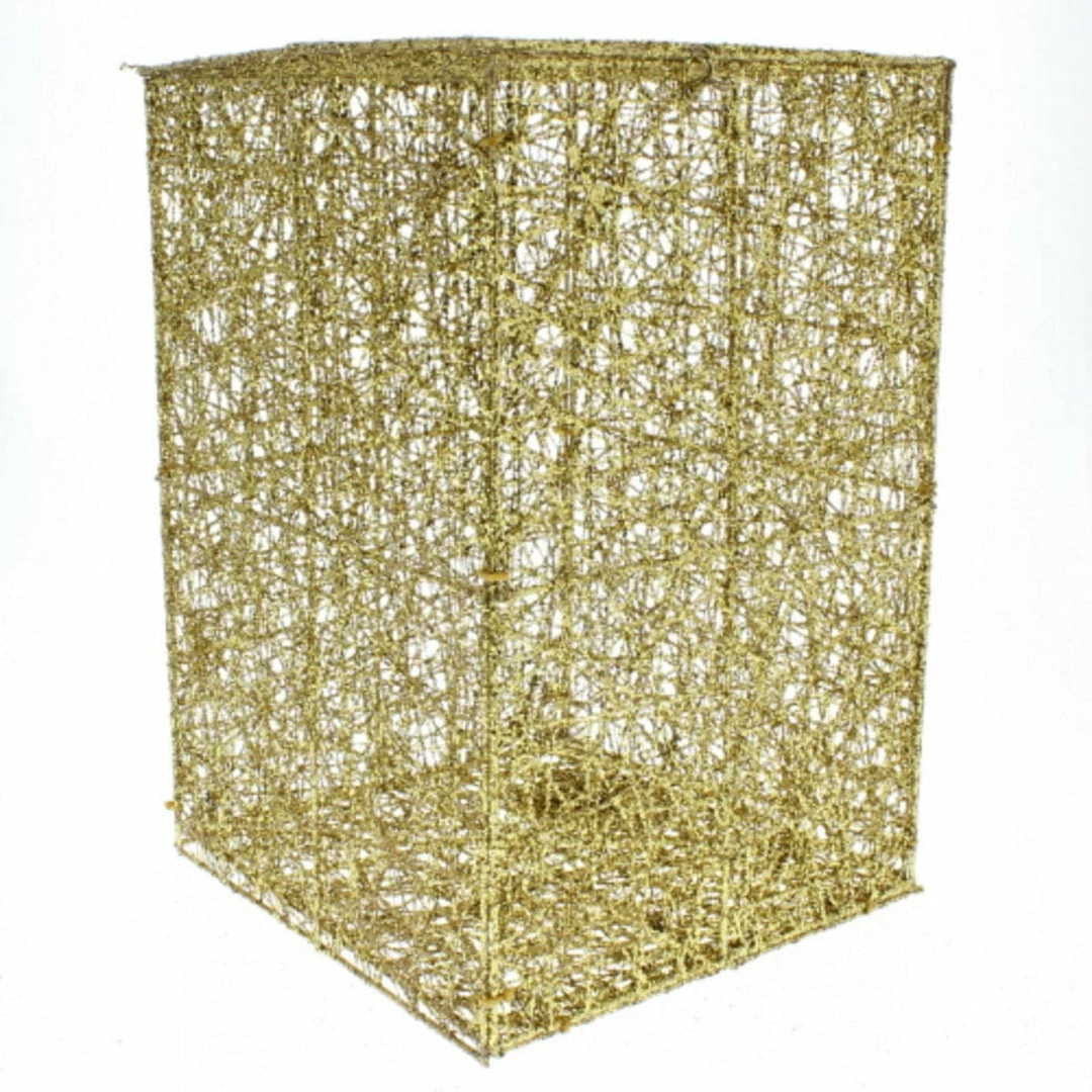 Discount ❤️ The ❄ Christmas Palace 12" X 8" GOLD GLITTER MESH BOX Hats & Boxes ❤️ 1 The Christmas Palace 12" X 8" GOLD GLITTER MESH BOX Hats & Boxes