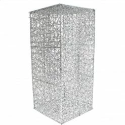 The Christmas Palace 18" X 8" SILVER MESH BOX Hats & Boxes