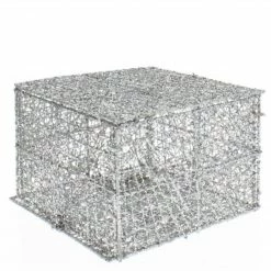 The Christmas Palace 4" X 6" SILVER MESH BOX Hats & Boxes