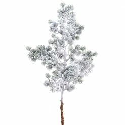The Christmas Palace Stems & Picks 25" SNOW PINE SPRAY SET OF 6