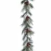 The Christmas Palace 6 FT PINE CONE BERRY GARLAND UNLIT