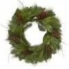 The Christmas Palace Wreaths 24" MAGNOLIA LEAF WREATH WITH PINECONES UNLIT