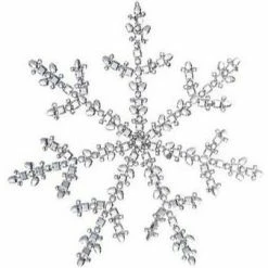 The Christmas Palace Christmas Ornaments 17" SILVER JEWELED SNOWFLAKE ORNAMENT