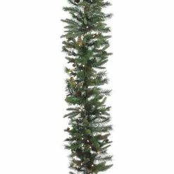 The Christmas Palace Garlands 9 FT X 16" ROCKY MOUNTAIN PINECONE GARLAND PRE LIT 100 CLEAR LIGHTS