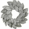The Christmas Palace 22" ICED MAGNOLIA LEAF WREATH UNLIT Wreaths