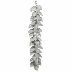 The Christmas Palace 5 FT ICED MAGNOLIA LEAF GARLAND UNLIT Garlands