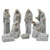 The Christmas Palace 14" GRAY ANTIQUED NATIVITY SCENE SET OF 9