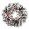 The Christmas Palace Wreaths 30" RED SNOW PINE CONE WREATH UNLIT