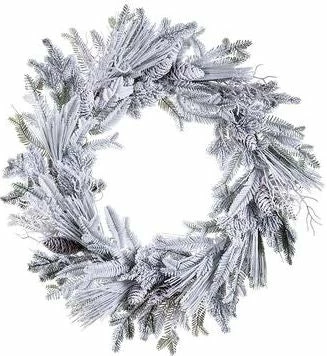 Best Pirce π The β Christmas Palace Wreaths 28" WHITE SNOW PINE WREATH UNLIT β€οΈ 1 The Christmas Palace Wreaths 28" WHITE SNOW PINE WREATH UNLIT
