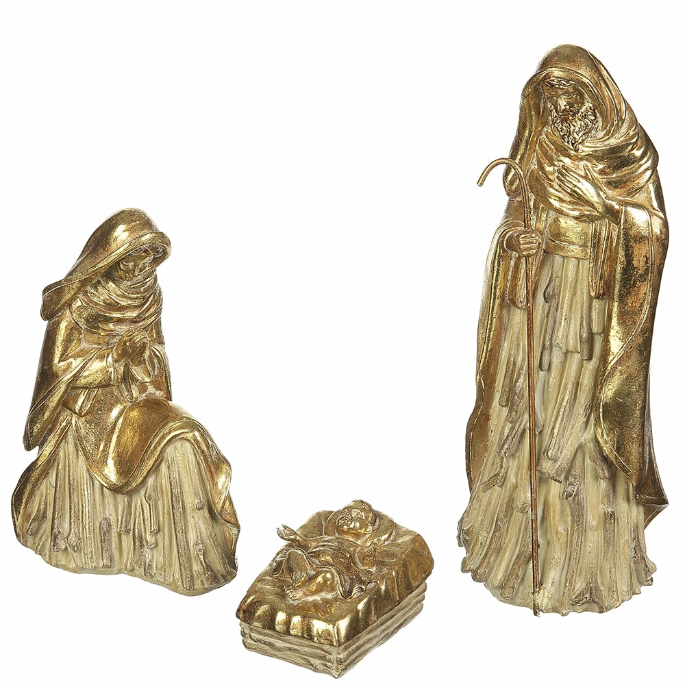 Wholesale β€οΈ The π Christmas Palace Nativity & Stables 12" METALLIC GOLD HOLY FAMILY SET OF 3 π₯° 1 The Christmas Palace Nativity & Stables 12" METALLIC GOLD HOLY FAMILY SET OF 3