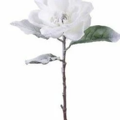 The Christmas Palace Flowers 29" WHITE SNOW MAGNOLIA SPRAY SET OF 6