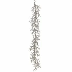 The Christmas Palace Garlands 5 FT SILVER ICED GARLAND