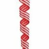The Christmas Palace Christmas Ornaments 12" RED & WHITE SWIRL ICICLE SET OF 12