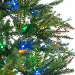 The Christmas Palace 12 FT RUSSIAN PRE LIT CLEAR & MULTI COLOR LED LIGHTS CHRISTMAS TREES