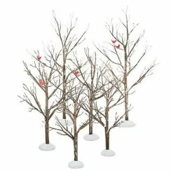 The Christmas Palace Department 56 VILLAGE ACCESSORY BARE BRANCH TREE PACK OF 6