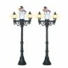 The Christmas Palace VILLAGE ACCESSORY SNOWMAN STREET LIGHTS PACK OF 2 Department 56