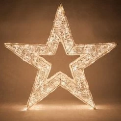 The Christmas Palace 78" LED FIVE POINT 3D STAR WITH WARM WHITE LIGHTS OVERSIZED DECOR