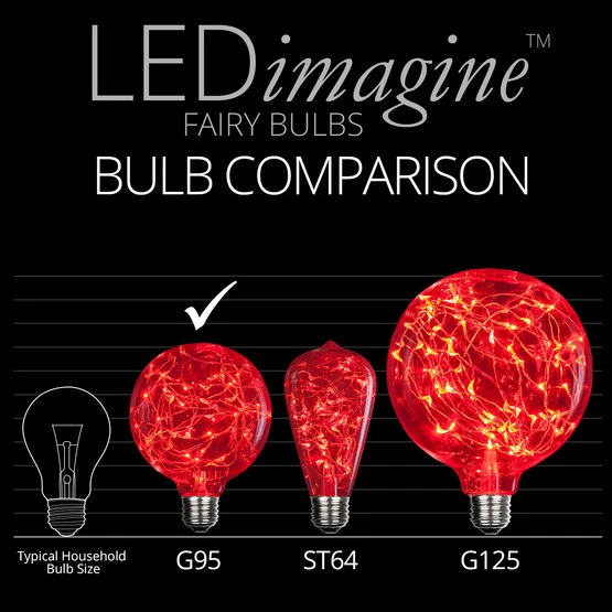 Budget π The π Christmas Palace G95 RED LED FAIRY BULB π 3 The Christmas Palace G95 RED LED FAIRY BULB