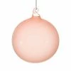 The Christmas Palace 4" CORAL BUBBLEGUM GLASS ORNAMENT SET OF 3 Christmas Ornaments