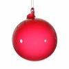 The Christmas Palace 4" DARK BERRY BUBBLEGUM GLASS ORNAMENT SET OF 3
