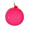 The Christmas Palace 4" LIGHT BERRY BUBBLEGUM GLASS ORNAMENT SET OF 3 Christmas Ornaments