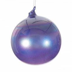 The Christmas Palace Christmas Ornaments 5" LAVENDER PEARL GLASS BUBBLEGUM ORNAMENT