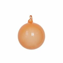 The Christmas Palace 4" PEACH BUBBLEGUM BALL ORNAMENT SET OF 3 Christmas Ornaments