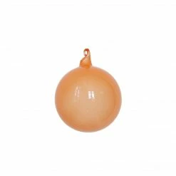 The Christmas Palace Christmas Ornaments 5" PEACH BUBBLEGUM GLASS ORNAMENT