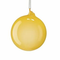 The Christmas Palace Christmas Ornaments 5" YELLOW BUBBLEGUM GLASS ORNAMENT