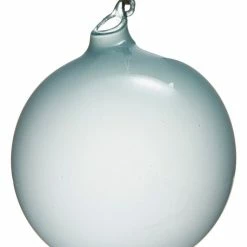 The Christmas Palace Christmas Ornaments 3" AQUA BUBBLEGUM GLASS ORNAMENT SET OF 6