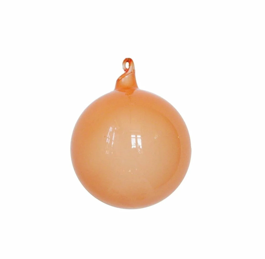 New β The β Christmas Palace 3" PEACH BUBBLEGUM GLASS ORNAMENT SET OF 6 π 1 The Christmas Palace 3" PEACH BUBBLEGUM GLASS ORNAMENT SET OF 6
