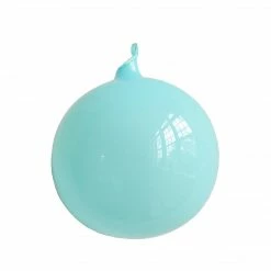 The Christmas Palace 3" TURQUOISE BUBBLEGUM GLASS ORNAMENT SET OF 6 Christmas Ornaments