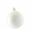 The Christmas Palace 3" WHITE BUBBLEGUM GLASS ORNAMENT SET OF 6 Christmas Ornaments