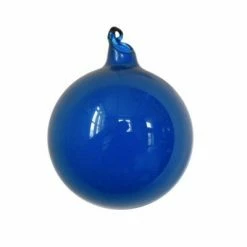 The Christmas Palace 6" BLUE BUBBLEGUM GLASS ORNAMENT
