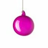 The Christmas Palace 6" FUCHSIA BUBBLEGUM GLASS ORNAMENT Christmas Ornaments