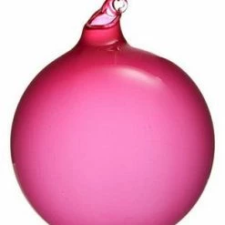 The Christmas Palace 6" ROSE BUBBLEGUM GLASS ORNAMENT Christmas Ornaments