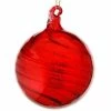The Christmas Palace Christmas Ornaments 3.5" RED THICK MERCURY GLASS SWIRL ORNAMENT SET OF 6