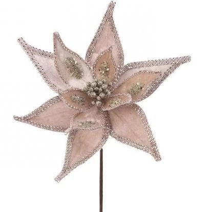 Buy π― The β Christmas Palace 24" CHAMPAGNE JEWELED POINSETTIA STEM SET OF 6 β€οΈ 1 The Christmas Palace 24" CHAMPAGNE JEWELED POINSETTIA STEM SET OF 6