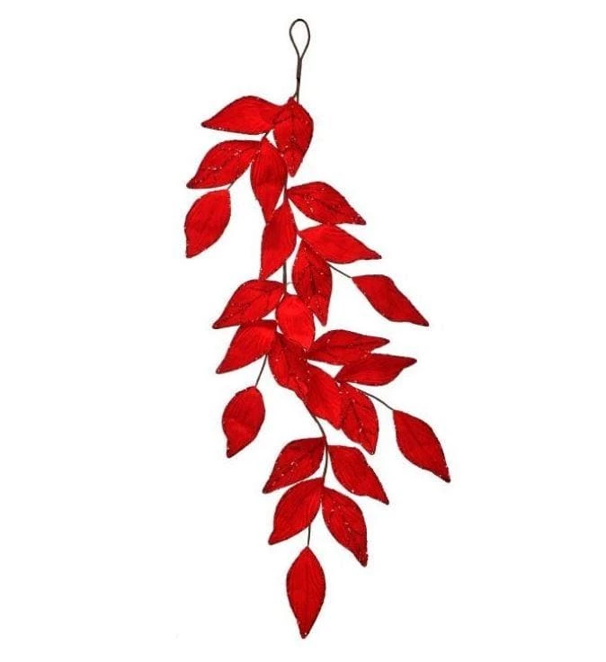 Top 10 βοΈ The π Christmas Palace 4 FT RED LEAF GLITTER GARLAND Yuletide Traditions π 1 The Christmas Palace 4 FT RED LEAF GLITTER GARLAND Yuletide Traditions