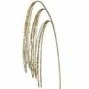 The Christmas Palace 45" GOLD BEADED RAIN BRANCH SET OF 12