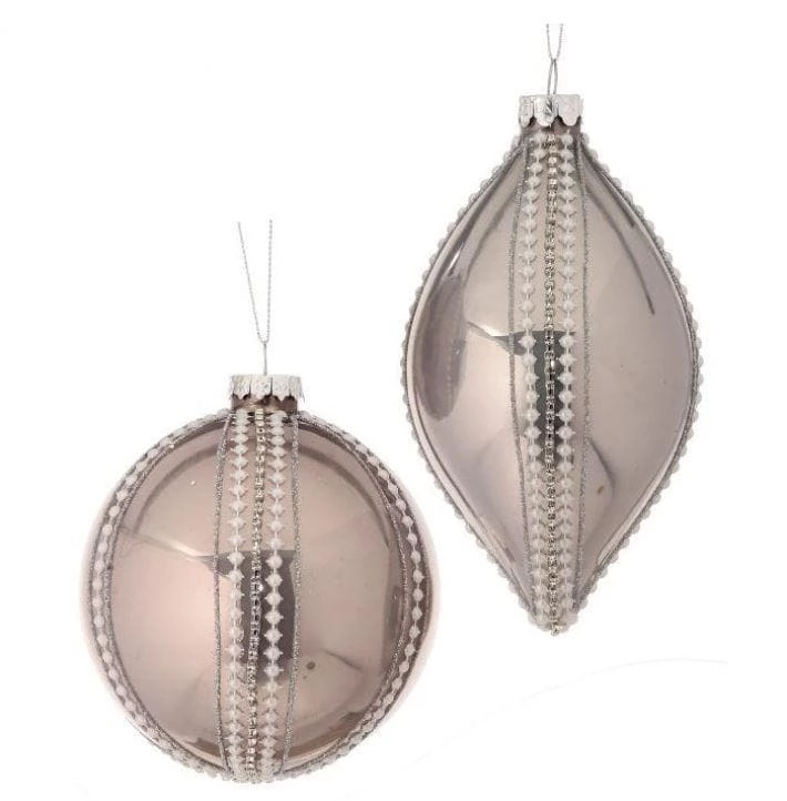 Top 10 π― The π Christmas Palace Pretty In Pink 6" PLATINUM GLASS PEARL STRIPED ORNAMENT ASSORTED SET OF 6 π₯ 1 The Christmas Palace Pretty In Pink 6" PLATINUM GLASS PEARL STRIPED ORNAMENT ASSORTED SET OF 6