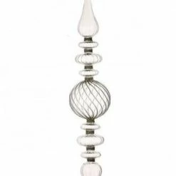 The Christmas Palace 16" GLASS CHAMPAGNE OPULENT FINIAL ORNAMENT SET OF 4 Christmas Ornaments