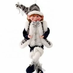The Christmas Palace 17" BLUE & SILVER WINTER ELF ORNAMENT