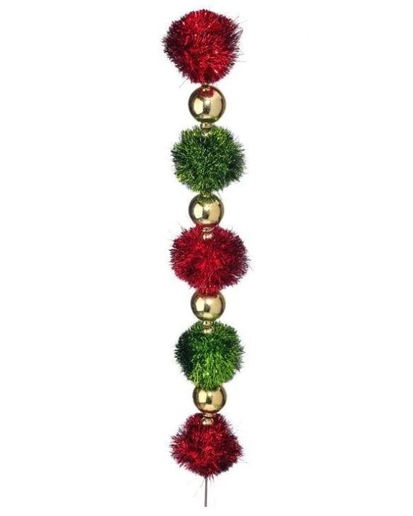 Best reviews of π The π Christmas Palace Changing Of The Guards 26" RED & GREEN METALLIC POMPOM PICK SET OF 12 π 1 The Christmas Palace Changing Of The Guards 26" RED & GREEN METALLIC POMPOM PICK SET OF 12
