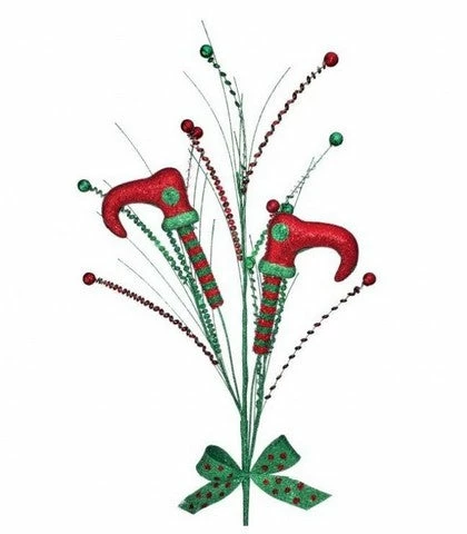 Promo π The π Christmas Palace Stems & Picks 34" GLITTER ELF LEG SEQUINED BALL PICK SET OF 6 π― 1 The Christmas Palace Stems & Picks 34" GLITTER ELF LEG SEQUINED BALL PICK SET OF 6