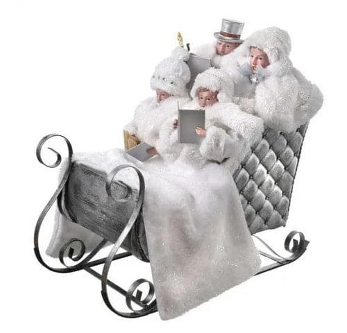 Best reviews of π The β Christmas Palace Table Tops 19" WHITE FROSTED CAROLLERS IN SLEIGH 𧨠1 The Christmas Palace Table Tops 19" WHITE FROSTED CAROLLERS IN SLEIGH