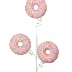 The Christmas Palace 24" DOUGHNUTS WITH SPRINKLES SPRAY SET OF 6 Stems & Picks