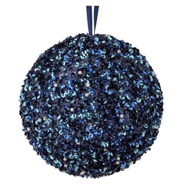 Budget β The π Christmas Palace 6" MIDNIGHT BLUE SEQUIN BALL ORNAMENT SET OF 6 π€© 1 The Christmas Palace 6" MIDNIGHT BLUE SEQUIN BALL ORNAMENT SET OF 6